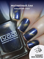 Лак Для Ногтей Кошачий Глаз Магнитный Синий VOQ Signature
